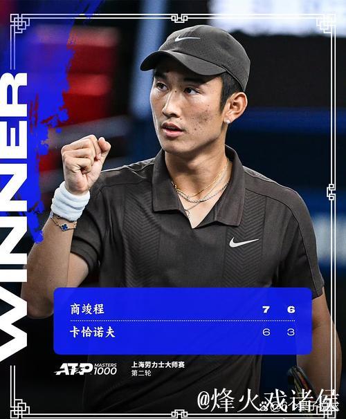 ATP上海大师赛：商竣程1-2惜败对手止步16强外